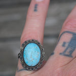Vintage Sterling Turquoise Ring 5.75