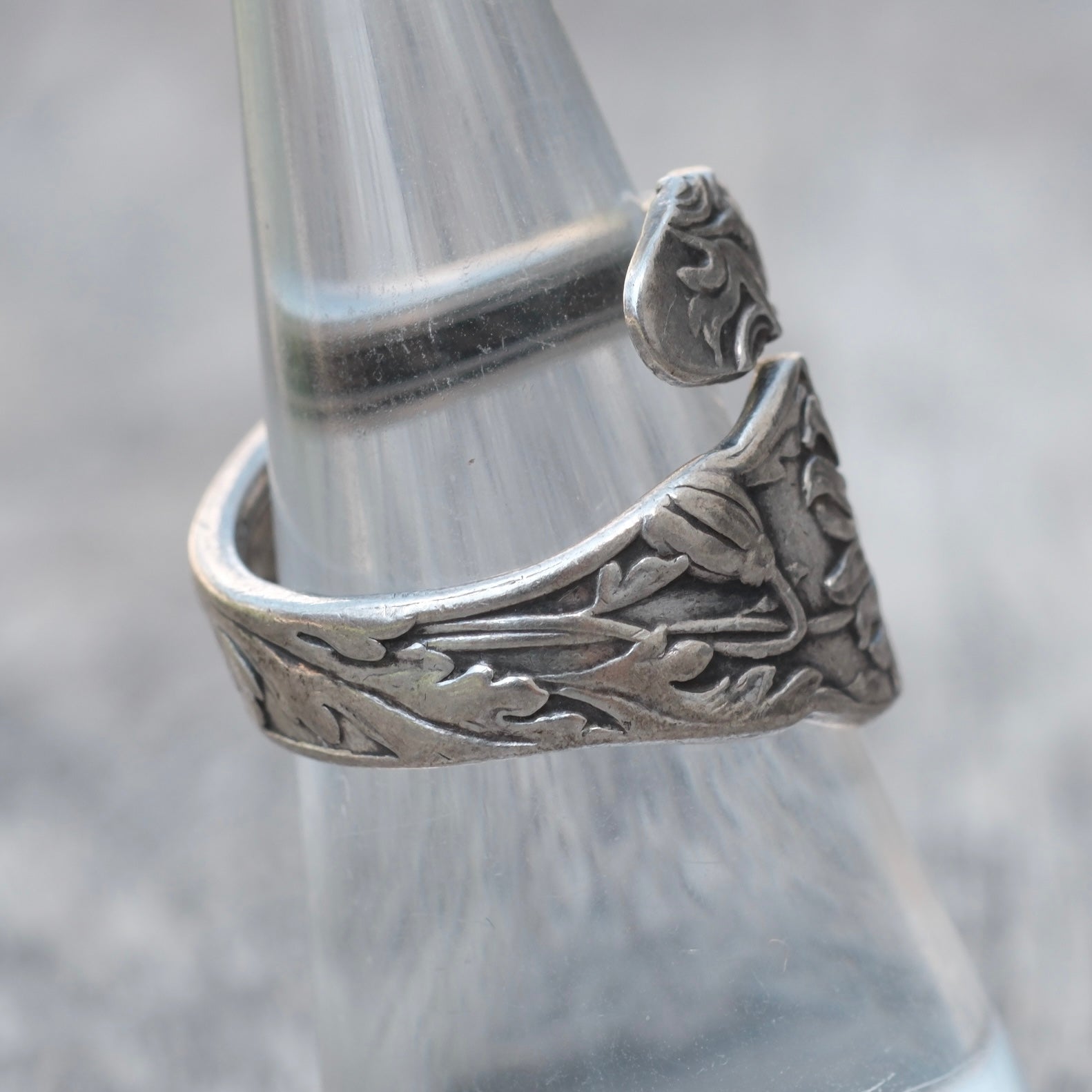 Vintage Plated Spoon Ring 7.25