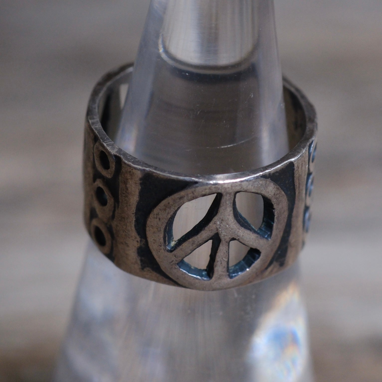 Vintage Sterling Silver Peace Band Ring 5