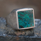 Vintage Sterling Chrysocolla Ring 8
