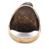 Vintage Sterling 3-Stone Turquoise Feather Ring 11