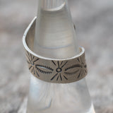 Vintage Sterling Turquoise Bear Paw Overpass Ring 8