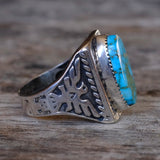 RARE Vintage Sterling Turquoise Thunderbird Ring 9.5