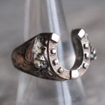 Vintage Sterling Silver Lucky Horseshoe Ring 9