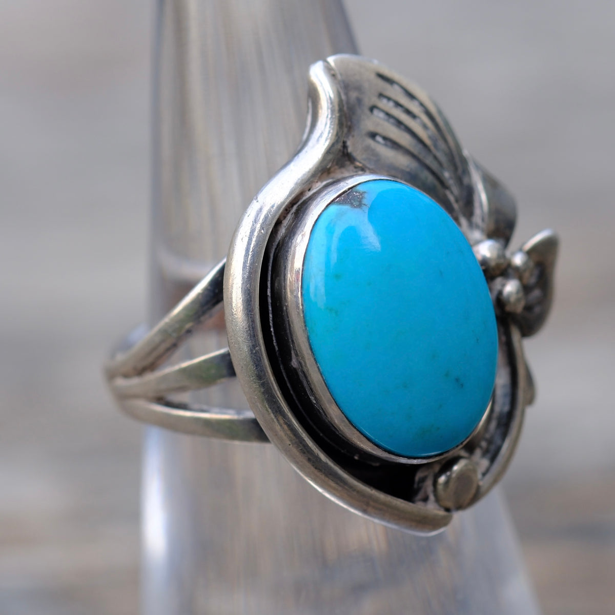 Vintage Sterling Turquoise Ring 6
