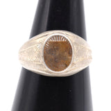Vintage Sterling Silver Signet Ring 8.5