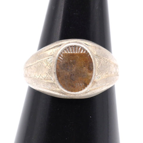 Vintage Sterling Silver Signet Ring 8.5