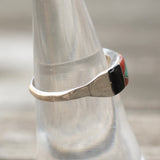 Vintage Sterling Inlay Band 6.75