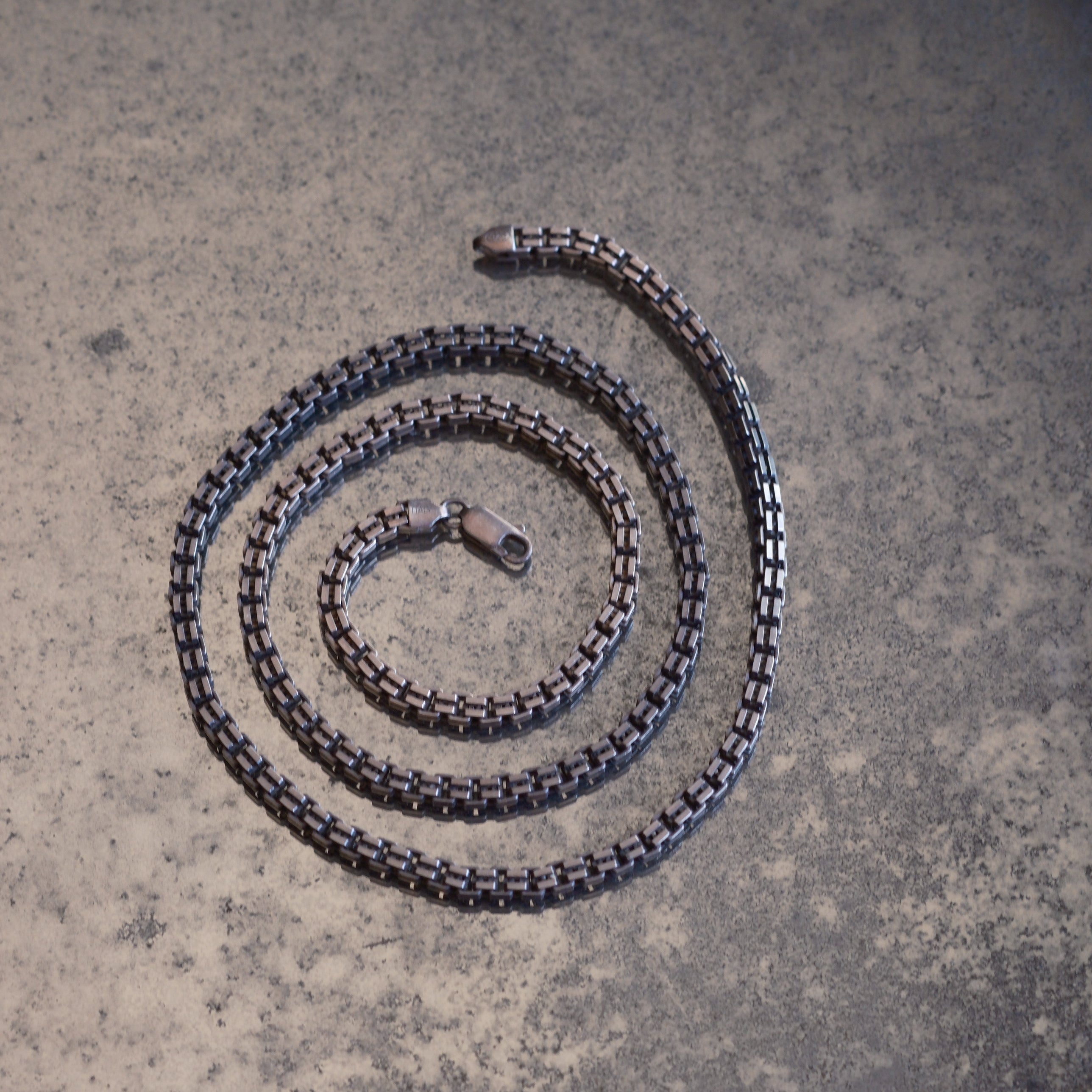 Vintage Sterling Silver Fancy Link Chain Necklace