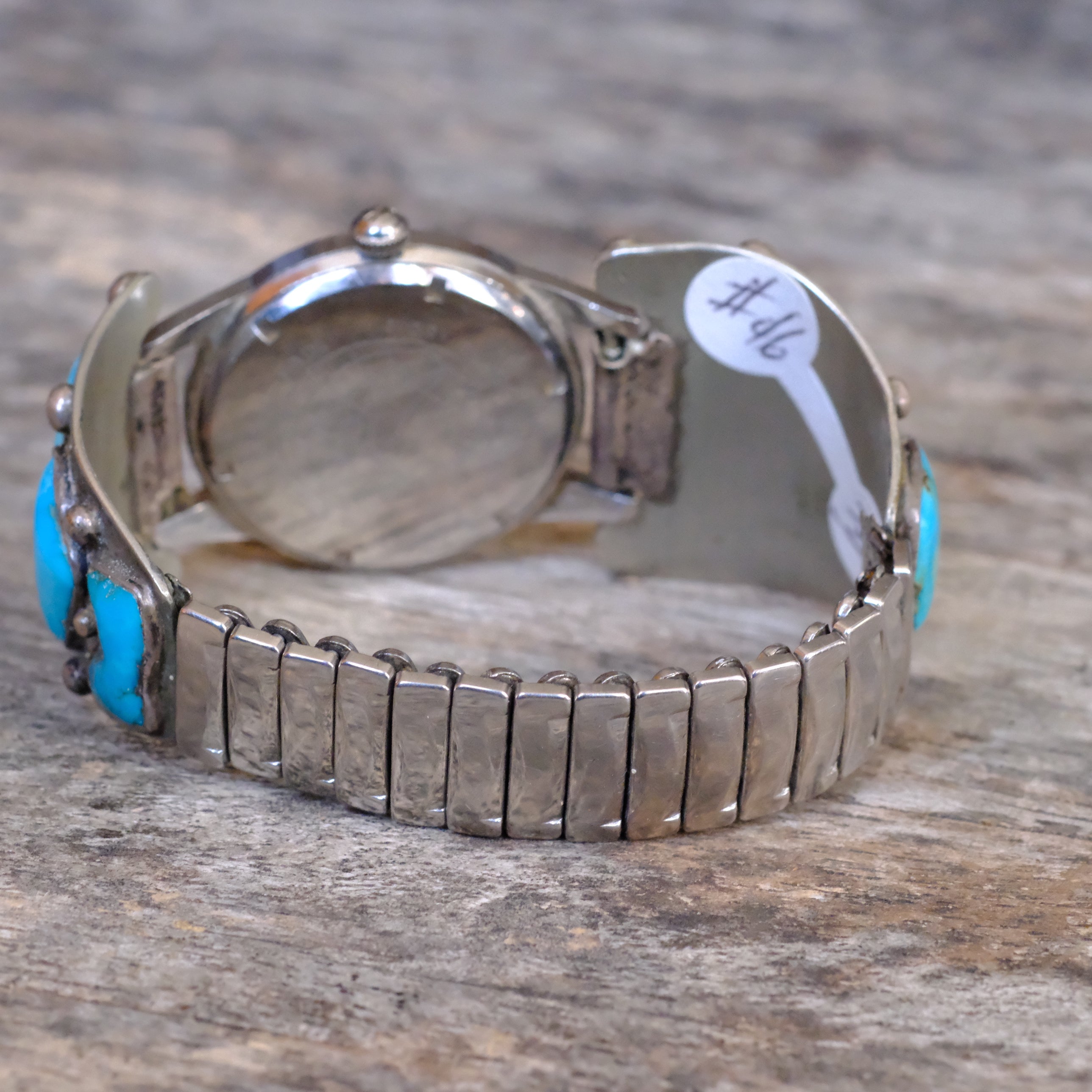 Vintage Sterling 7-Stone Turquoise Watch