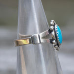 Vintage Sterling Turquoise Ring 2.75