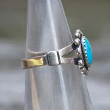 Vintage Sterling Turquoise Ring 2.75