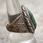 Vintage Sterling Turquoise Ring 8.75
