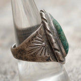 Vintage Sterling Turquoise Ring 8.75