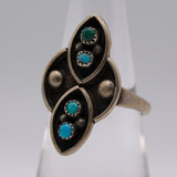 Vintage Sterling Turquoise Ring 6.5