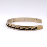 Vintage Sterling Stamped Cuff Bracelet