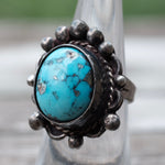 Vintage Sterling Turquoise Ring 6.25