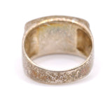 Vintage Sterling Multistone Inlay Band Ring 6.25