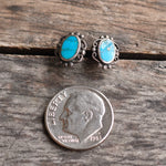 Vintage Sterling Turquoise Stud Earrings