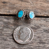 Vintage Sterling Turquoise Stud Earrings