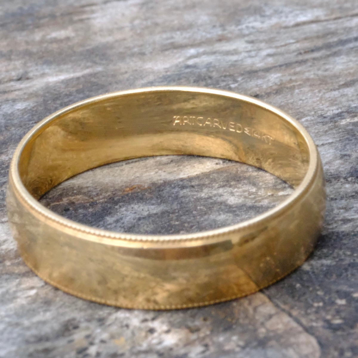 Vintage 14K Gold Band Ring 7.75