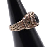 Vintage Sterling Onyx Kokopelli Ruing 4.75