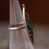 Vintage Sterling 3-Stone Turquoise Ring 4.5