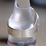 Vintage Sterling Turquoise Feather Ring 12.5