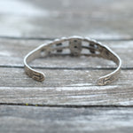 Vintage Sterling Turquoise Thunderbird Cuff