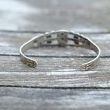 Vintage Sterling Turquoise Thunderbird Cuff