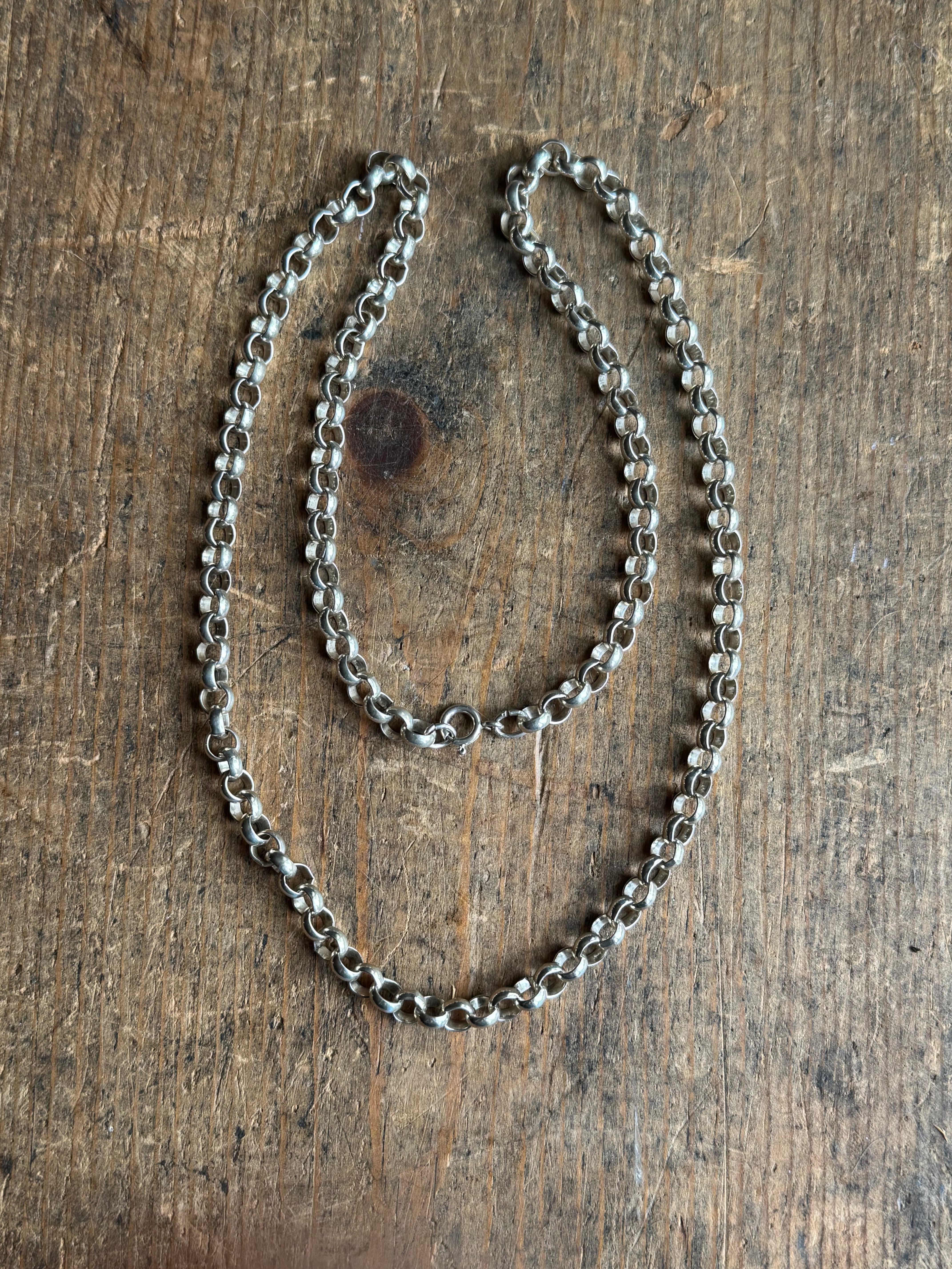 Vintage Sterling Silver 23” Rolo Chain