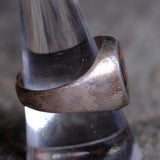 Vintage Sterling Coral Chip Inlay Ring 9.75