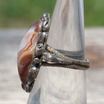 Vintage Sterling Jasper Ring 5