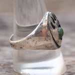 Vintage Sterling Turquoise Bear Paw Ring 10.75