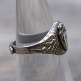 Vintage Sterling Silver Cross Adjustable Ring 5.5