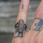 Vintage Sterling Agate Ring 5.75