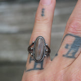Vintage Sterling Agate Ring 5.75