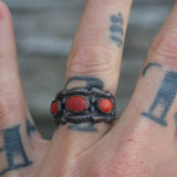 Vintage Sterling Coral Band 7.75