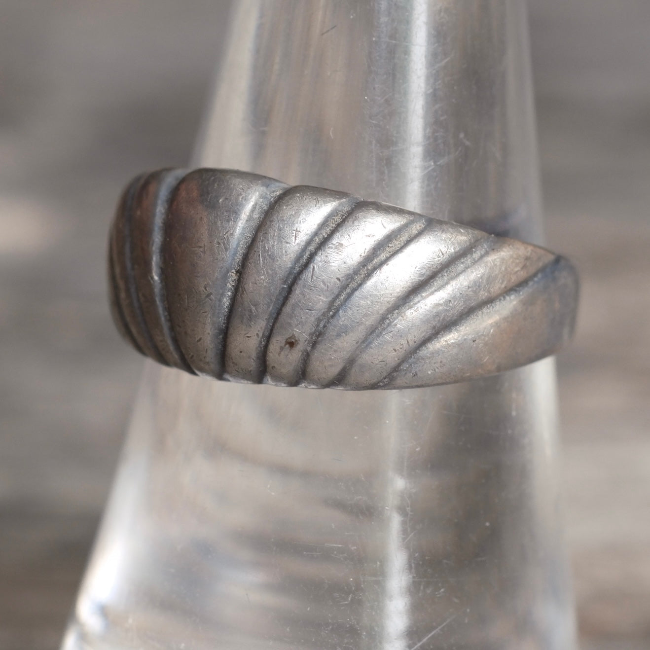 Vintage Sterling Silver Modernist Ring 8