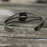 Vintage Sterling Turquoise Feather Cuff