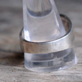 Vintage Sterling Multistone Inlay Striper Ring 13.25