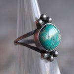 Vintage Sterling Turquoise Ring 4.25