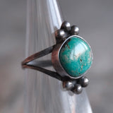 Vintage Sterling Turquoise Ring 4.25