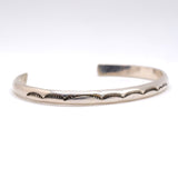 Vintage Sterling Silver Stamped Cuff Bracelet