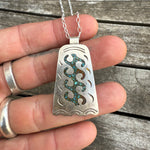 Vintage Sterling Turquoise and Coral Inlay Necklace