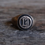 Vintage Sterling CLD Initial Ring 4.5