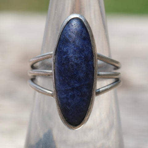 Vintage Sterling Lapis Ring 6