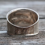 Vintage Sterling Textured Silver Band 7