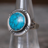 Vintage Sterling Turquoise Ring 5.75