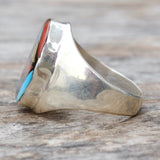 Vintage Sterling Zuni Inlay Ring 9